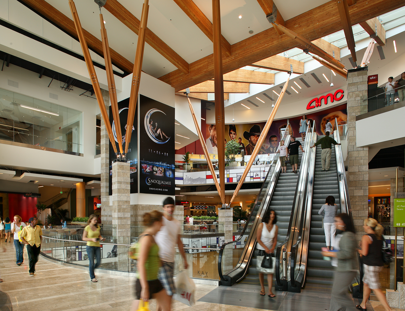 people walking inside a building