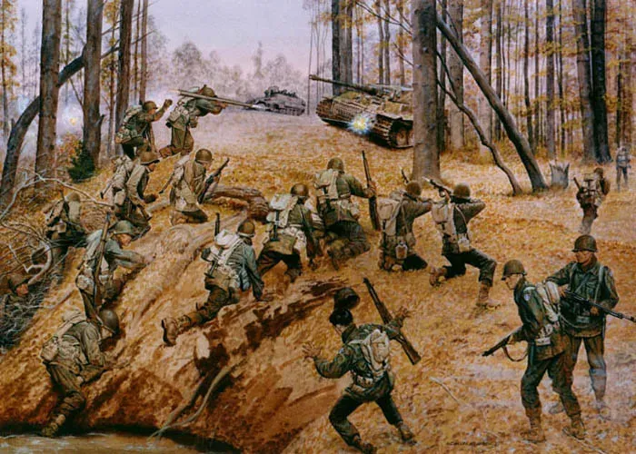 WWII battle scene